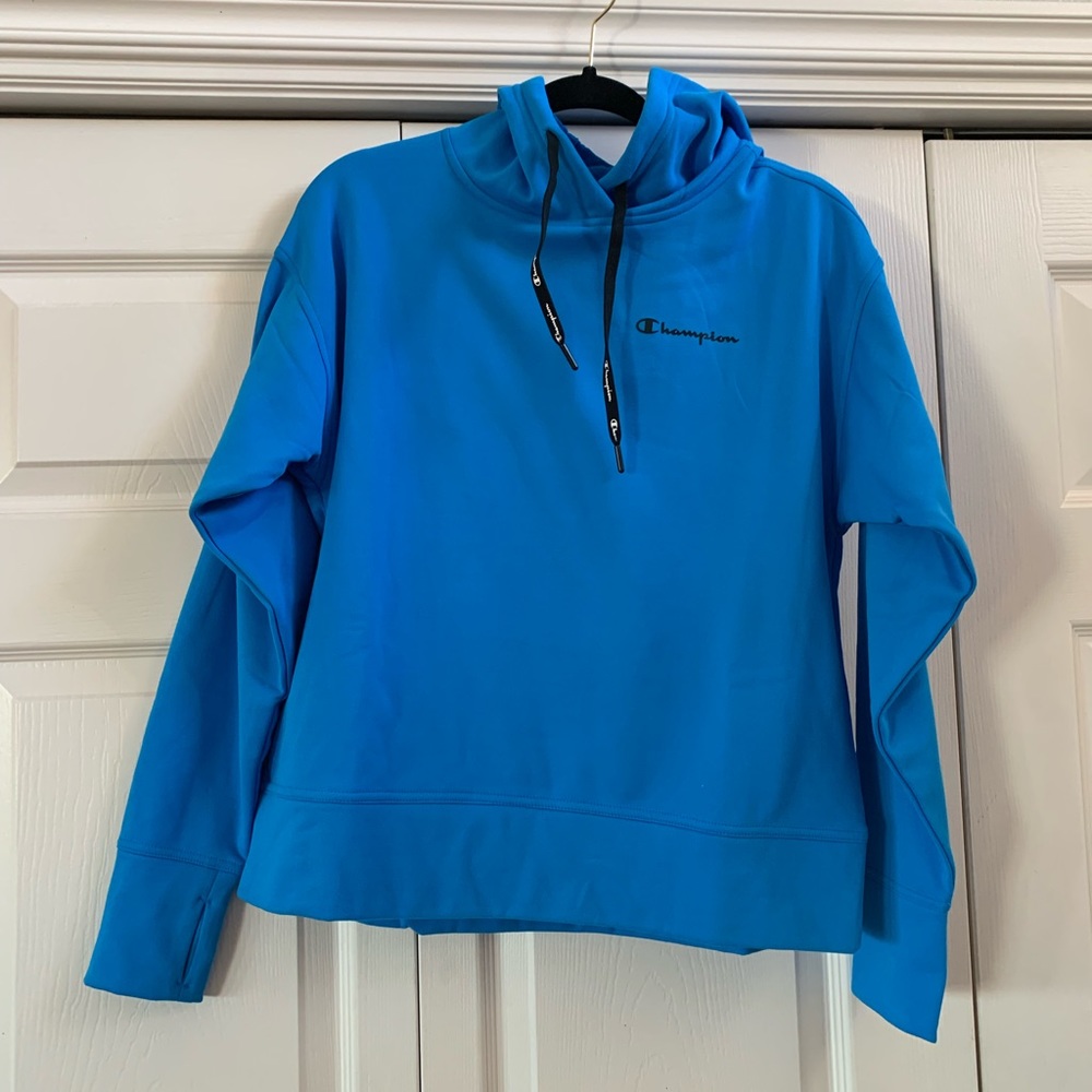 Champion Blue Hoodie- Size Small